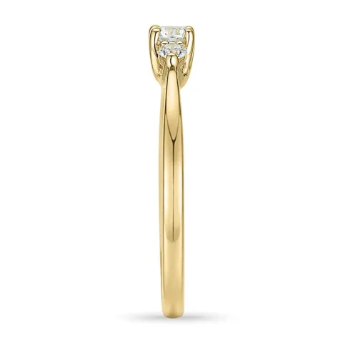 diamant ring i 14 karat gull 0,20 ct 0,102 ct