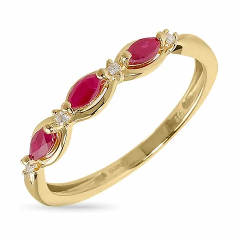 rubin ring i 14 karat gull 0,032 ct
