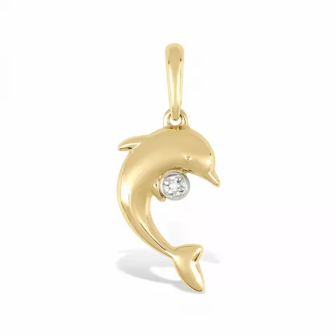 delfin anheng i 14 karat gull med rhodium