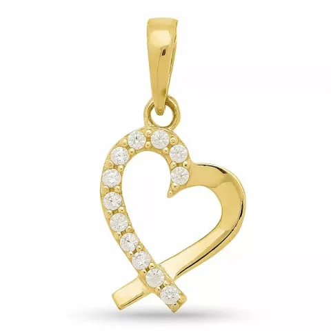 Hjerte anheng i 9 karat gull