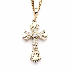 Kors anheng i 9 karat gull