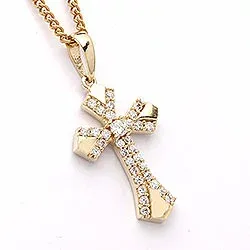 Kors anheng i 9 karat gull