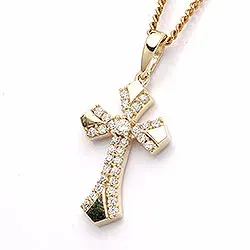 Kors anheng i 9 karat gull