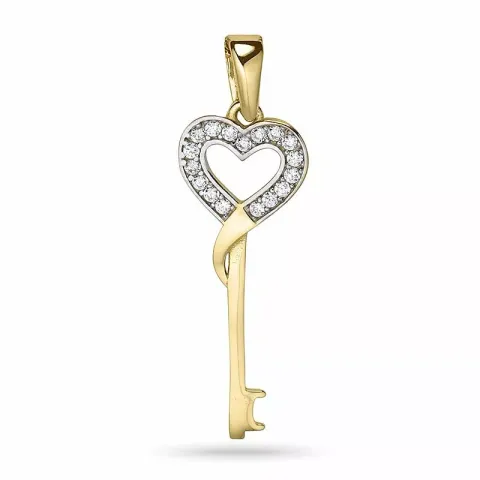 Nøkkel anheng i 9 karat gull