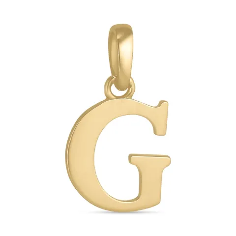 bokstav g anheng i 9 karat gull