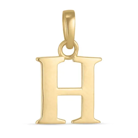 bokstav h anheng i 9 karat gull