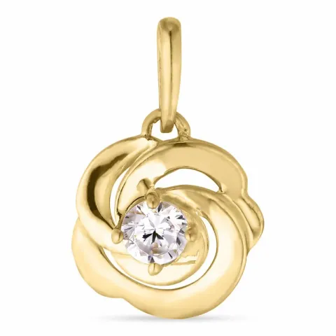 Blomst anheng i 9 karat gull