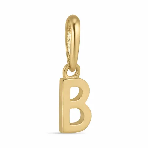 bokstav b anheng i 9 karat gull