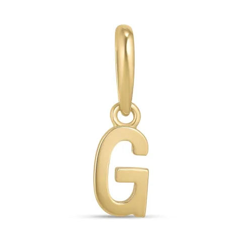 bokstav g anheng i 9 karat gull