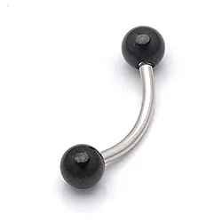 Liten Hard Steel øyenbrynspiercing i svart stål