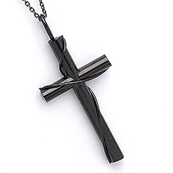 kors anheng i svart stål