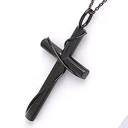 kors anheng i svart stål