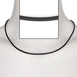 Halskjede i gummi  x 2,8 mm