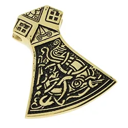 Hard Steel stål anheng i forgylt stål