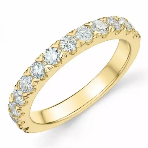 diamant ring i 14 karat gull 0,75 ct