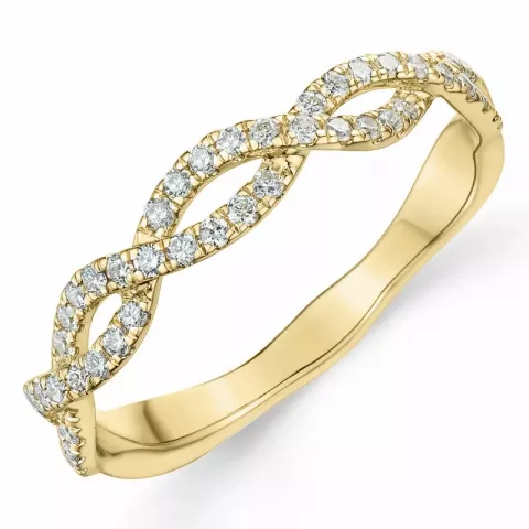 diamant ring i 14 karat gull 0,26 ct