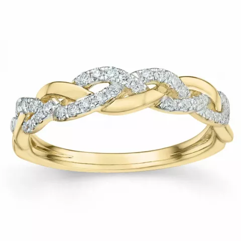 diamant ring i 14 karat gull og hvitt gull 0,25 ct
