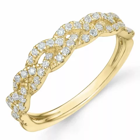diamant ring i 14 karat gull 0,334 ct