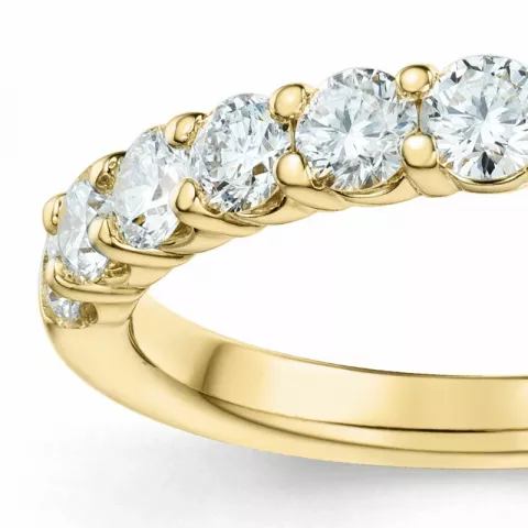 diamant ring i 14 karat gull 0,75 ct