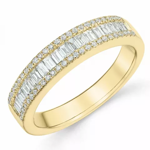 Elegant diamant ring i 14 karat gull 0,344 ct 0,156 ct