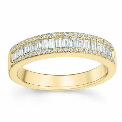 Elegant diamant ring i 14 karat gull 0,344 ct 0,156 ct