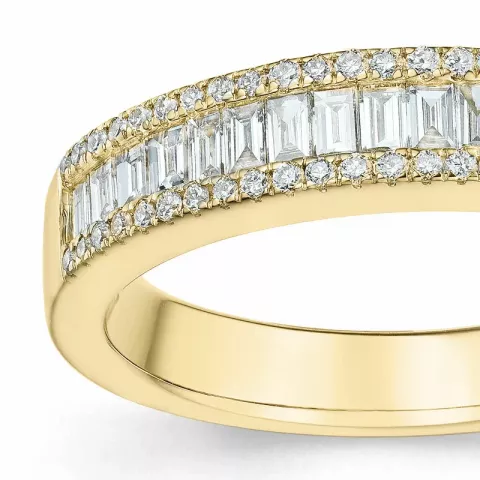 Elegant diamant ring i 14 karat gull 0,344 ct 0,156 ct