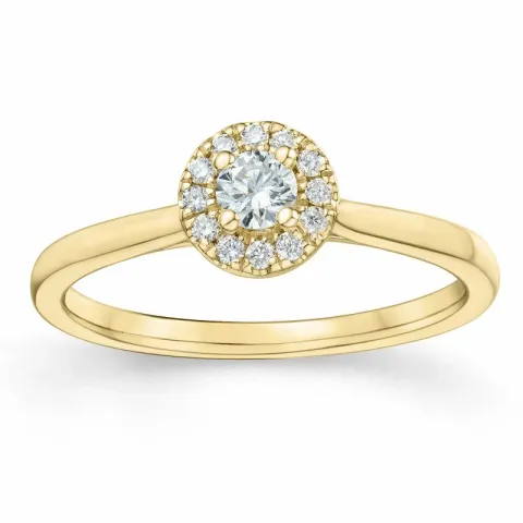 diamant ring i 14 karat gull 0,234 ct