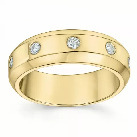 diamant ring i 14 karat gull 0,20 ct