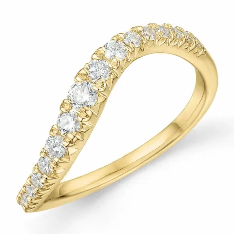 diamant ring i 14 karat gull 0,401 ct