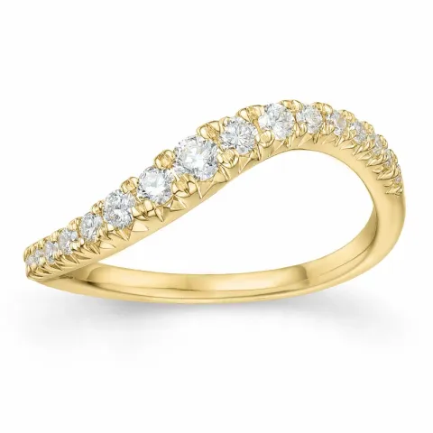 diamant ring i 14 karat gull 0,401 ct