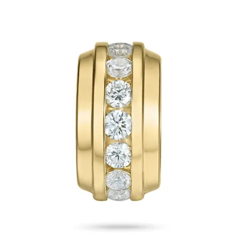 Elegant diamant anheng i 14 karat gull 0,501 ct