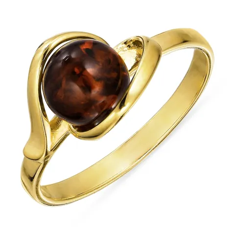 rav ring i forgylt sølv