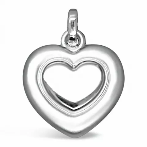 hjerte anheng i sølv