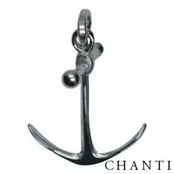 Stor anker anheng i sølv