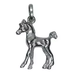 Lille hester anheng i sølv