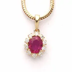 rubin anheng i 14 karat gull 0,09 ct