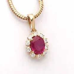 rubin anheng i 14 karat gull 0,09 ct