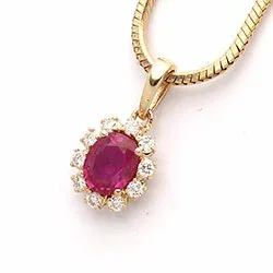 rubin anheng i 14 karat gull 0,09 ct