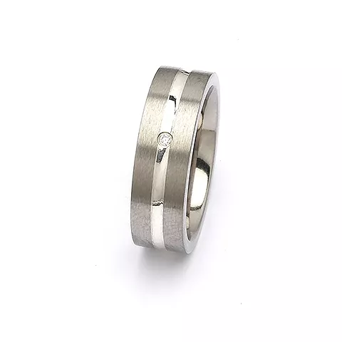 ring i titanium og sølv
