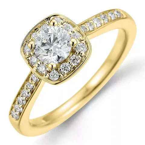 Bestillingsvare - diamantring i 14 karat gull 0,40 ct 0,22 ct