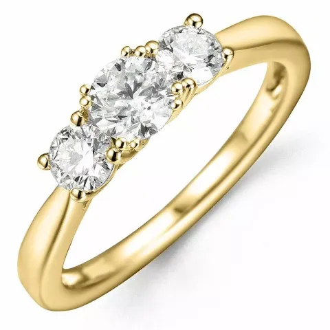 Bestillingsvare - diamantring i 14 karat gull 0,40 ct 0,37 ct