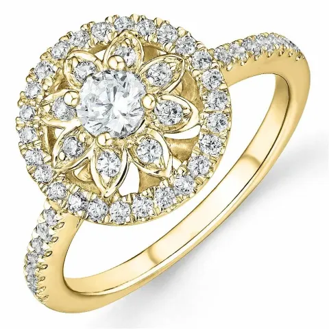 Bestillingsvare - diamantring i 14 karat gull 0,26 ct 0,39 ct