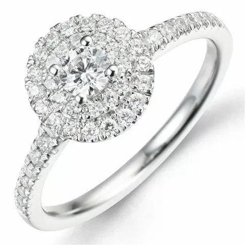 Bestillingsvare - diamantring i 14 karat hvitt gull 0,20 ct 0,34 ct