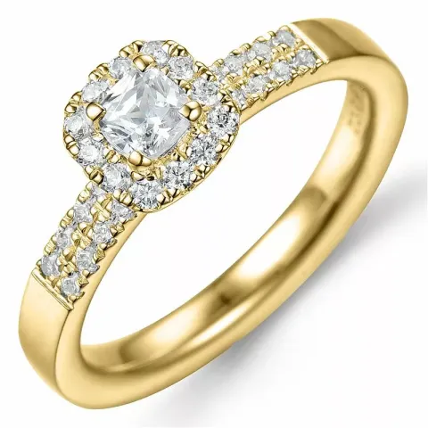 Bestillingsvare - diamantring i 14 karat gull 0,32 ct 0,26 ct