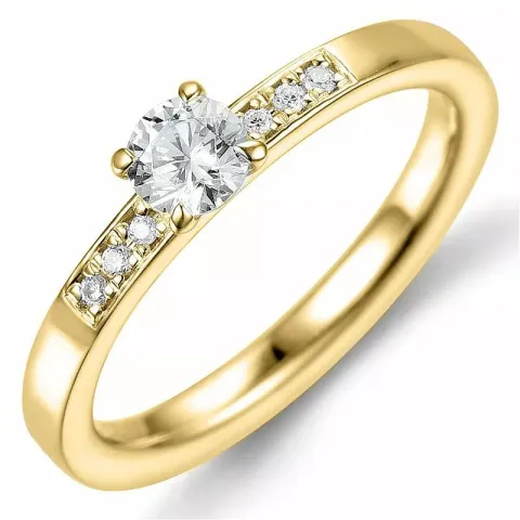 Bestillingsvare - diamantring i 14 karat gull 0,35 ct 0,05 ct