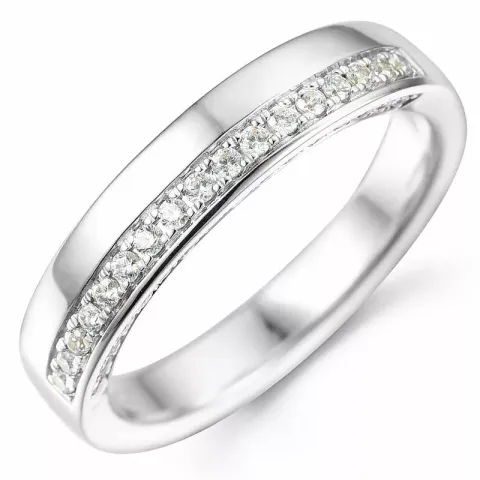 Bestillingsvare - diamantring i 14 karat hvitt gull 0,25 ct