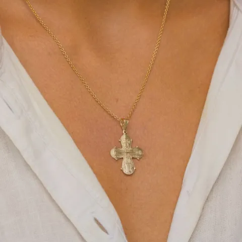 18 x 30 mm gull dagmarkors i 8 karat