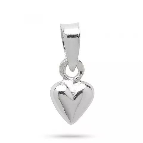 5,5 x 8,5 mm hjerte anheng i sølv