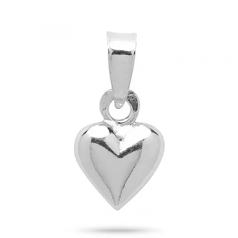 7 x 10 mm hjerte anheng i sølv