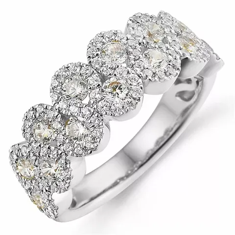 Bestillingsvare - diamantring i 14 karat hvitt gull 1,22 ct
